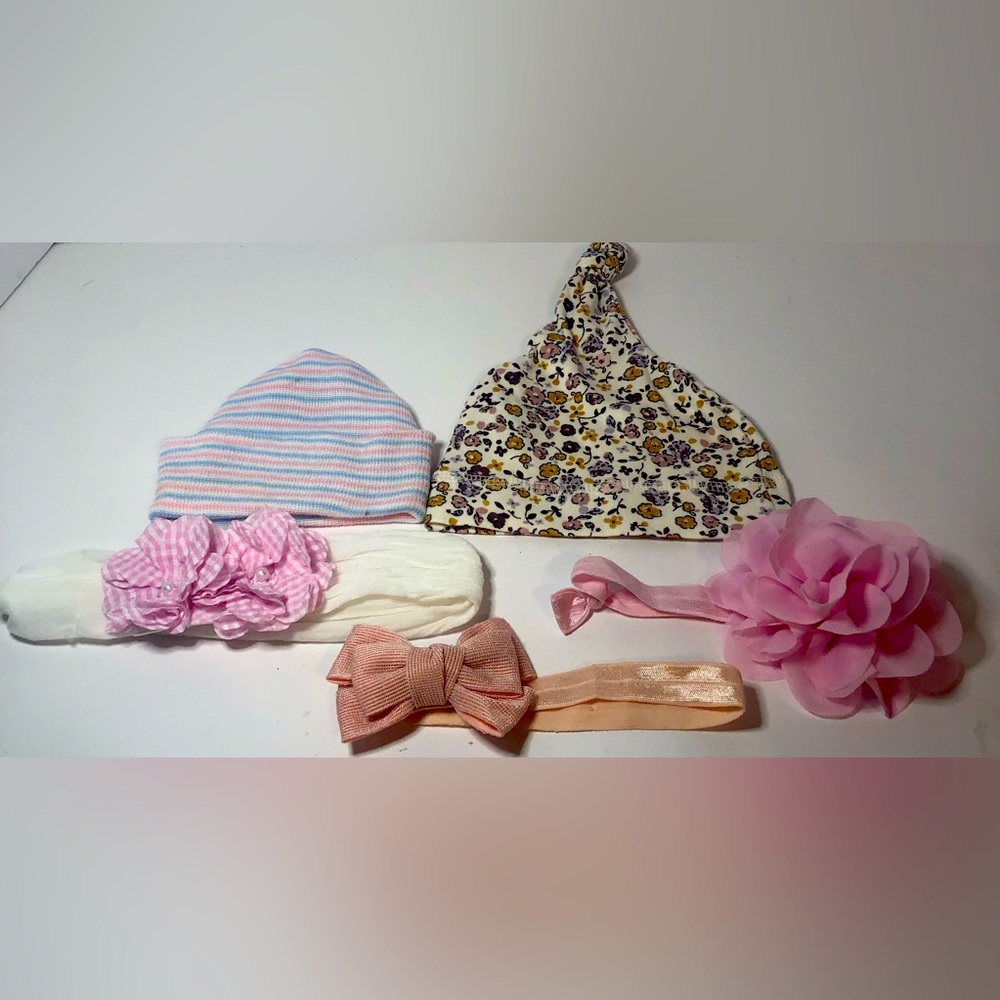Baby Hat And Head Band Bundle 5 Pack